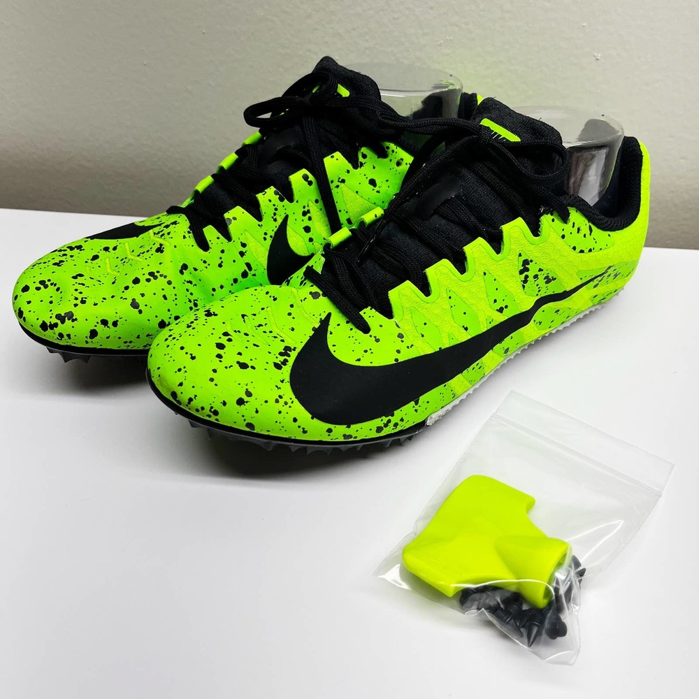 NEW Nike Zoom Rival S 9 Electric Green Track Spikes Unisex Shoes - Picture 2 of 7